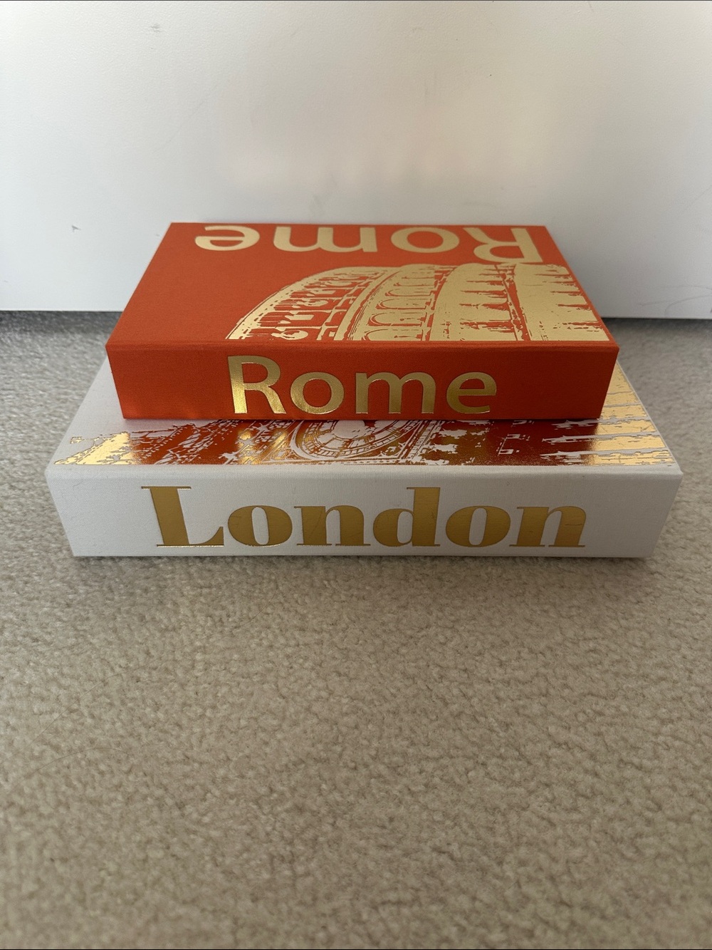 2 Hidden Book Storage Boxes - London, Rome